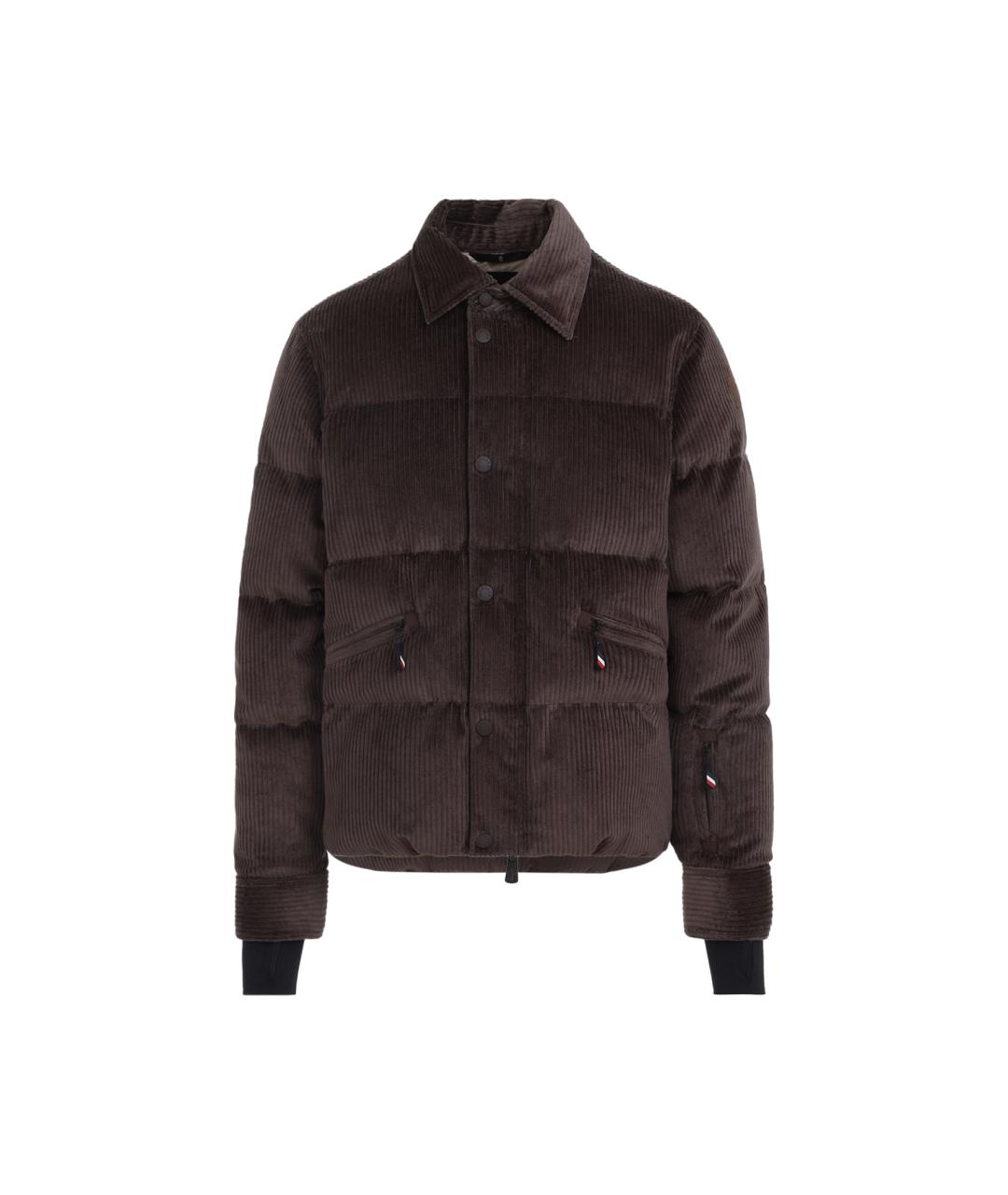 MONCLER GRENOBLE Коричневый хлопковый пуховик, фото 1