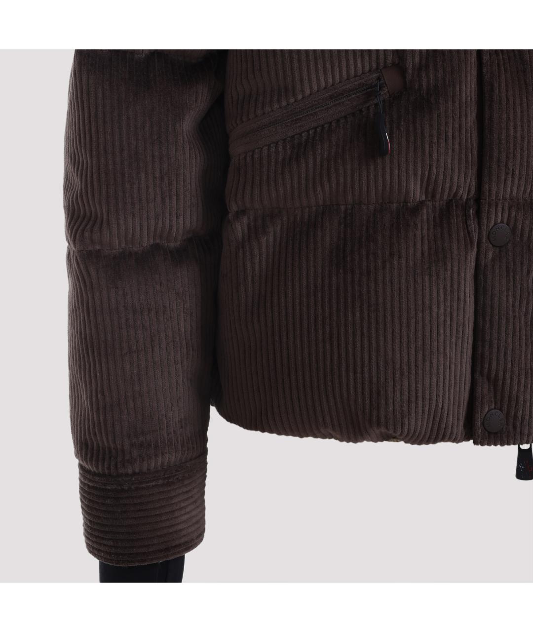 MONCLER GRENOBLE Коричневый хлопковый пуховик, фото 3