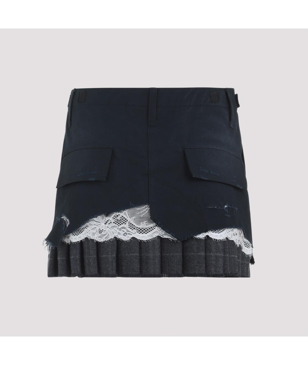 BALENCIAGA Мульти хлопковая юбка мини, фото 4