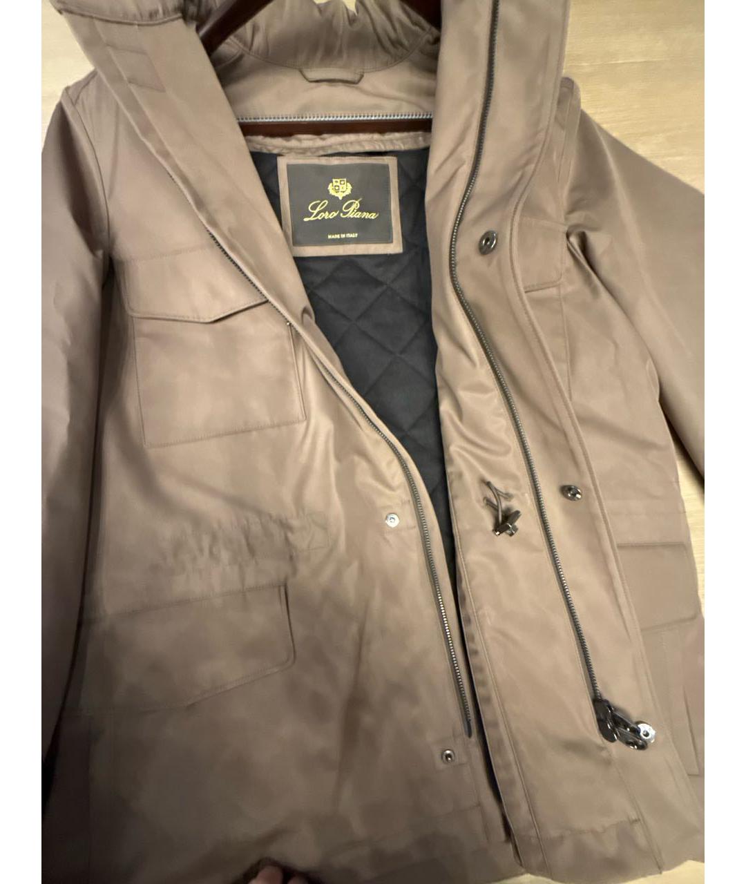 LORO PIANA Коричневая полиэстеровая куртка, фото 5