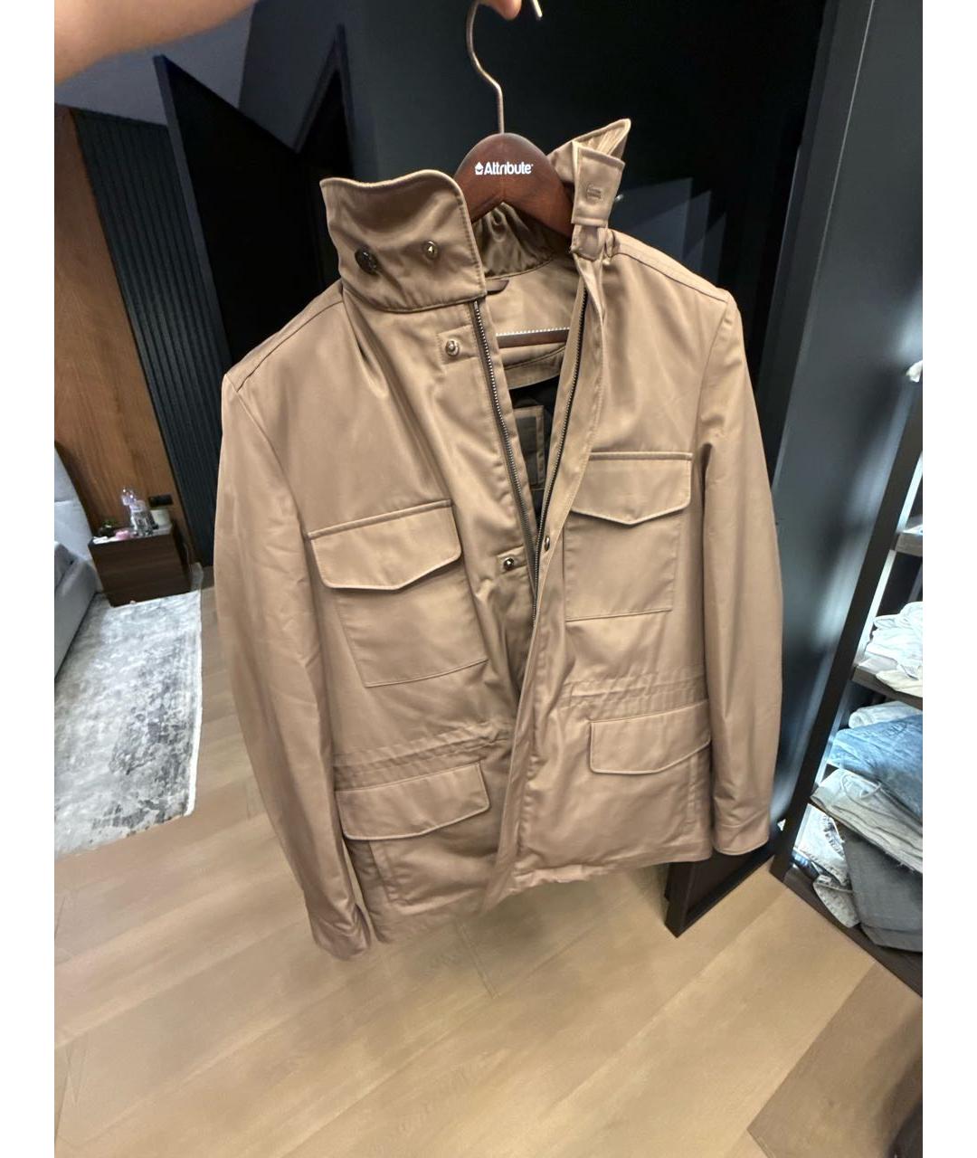 LORO PIANA Коричневая полиэстеровая куртка, фото 2