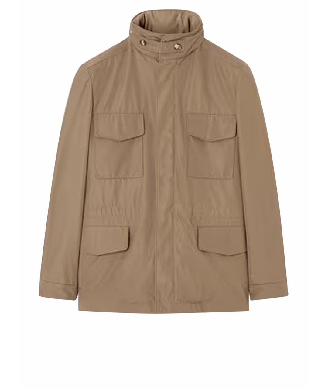 LORO PIANA Коричневая полиэстеровая куртка, фото 1