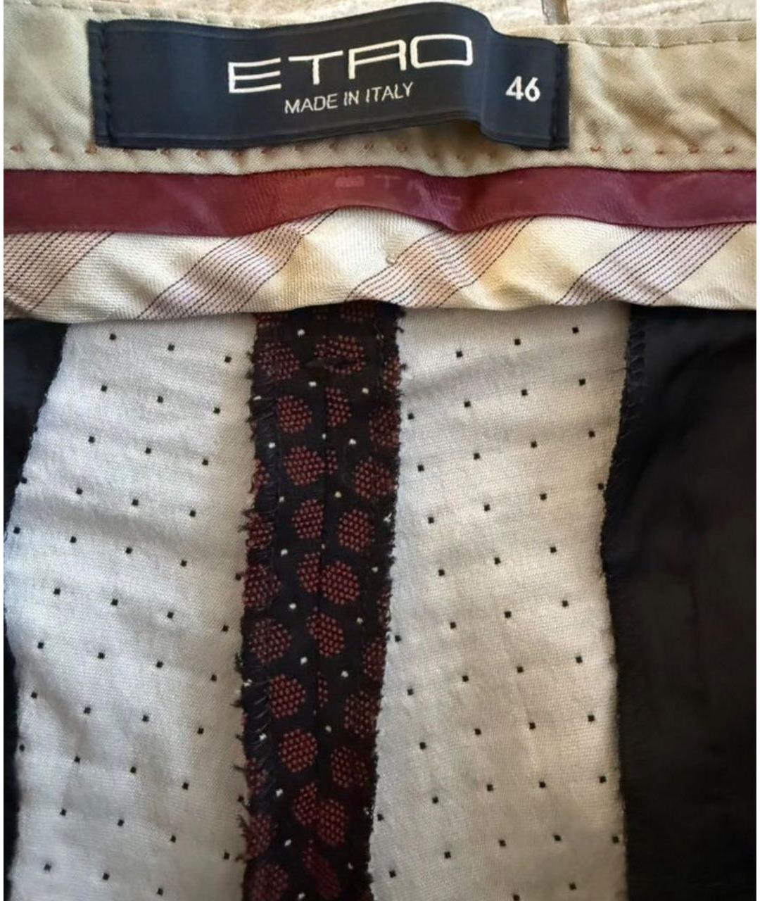 ETRO Мульти хлопковые брюки узкие, фото 3