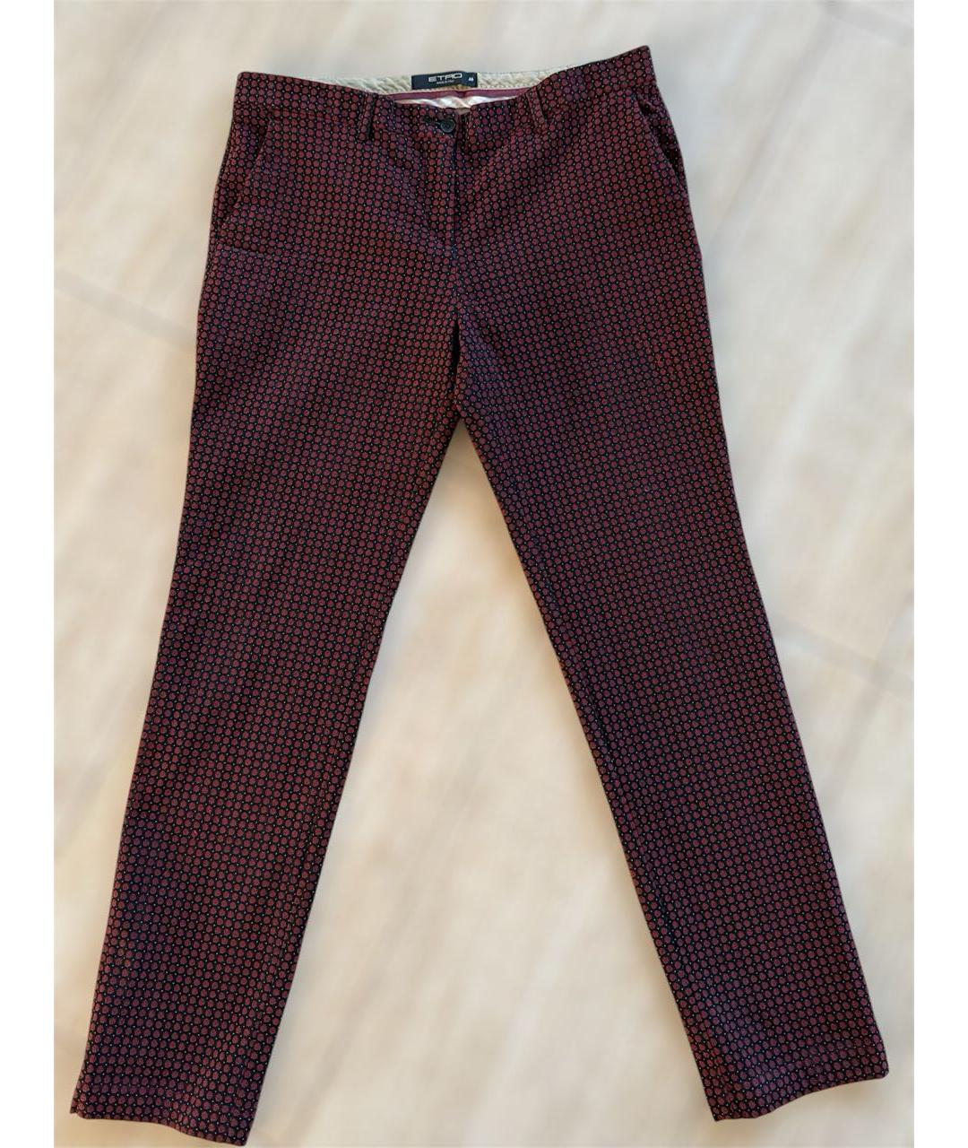 ETRO Мульти хлопковые брюки узкие, фото 9