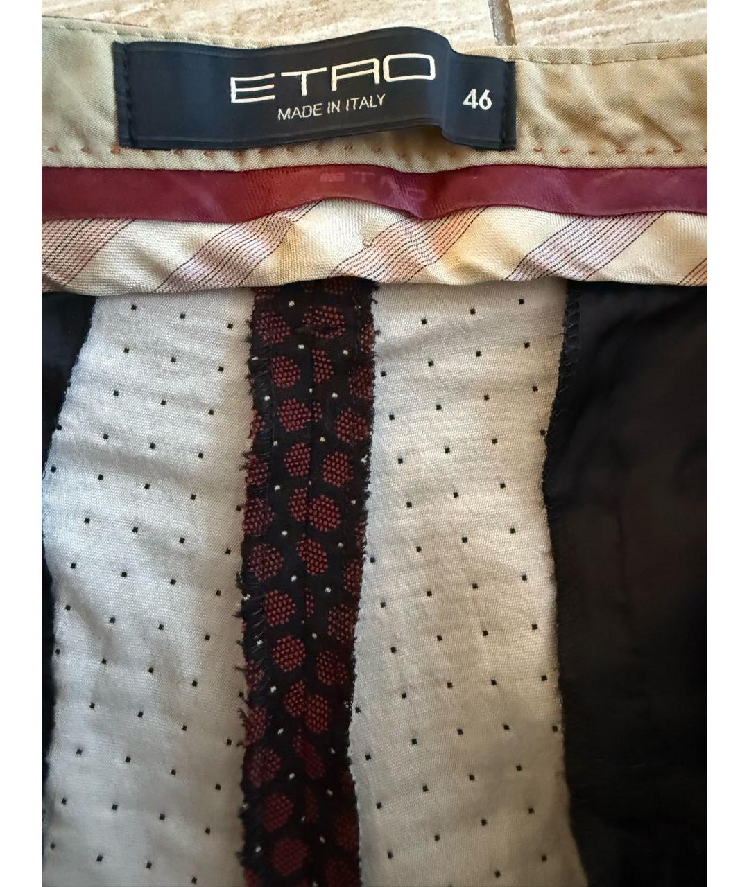 ETRO Мульти хлопковые брюки узкие, фото 3