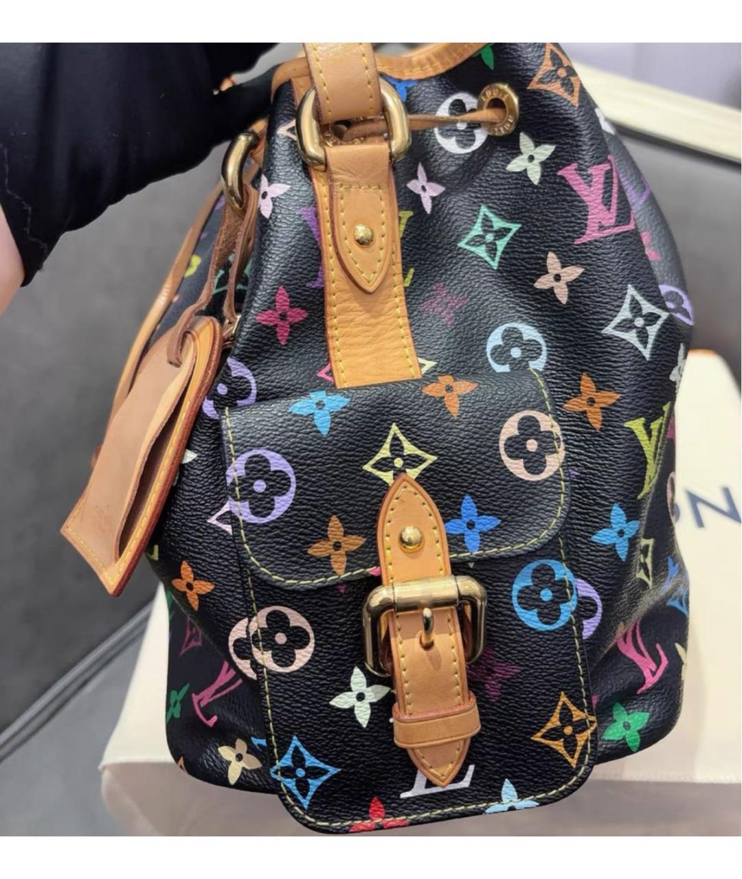LOUIS VUITTON Черная кожаная сумка тоут, фото 4
