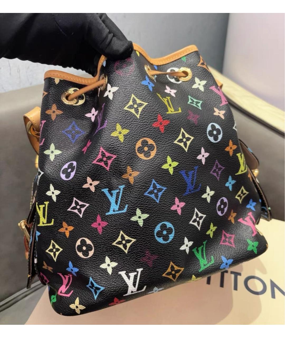 LOUIS VUITTON Черная кожаная сумка тоут, фото 2