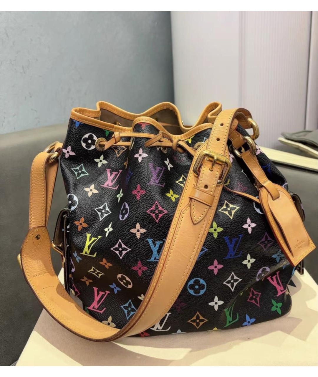LOUIS VUITTON Черная кожаная сумка тоут, фото 9
