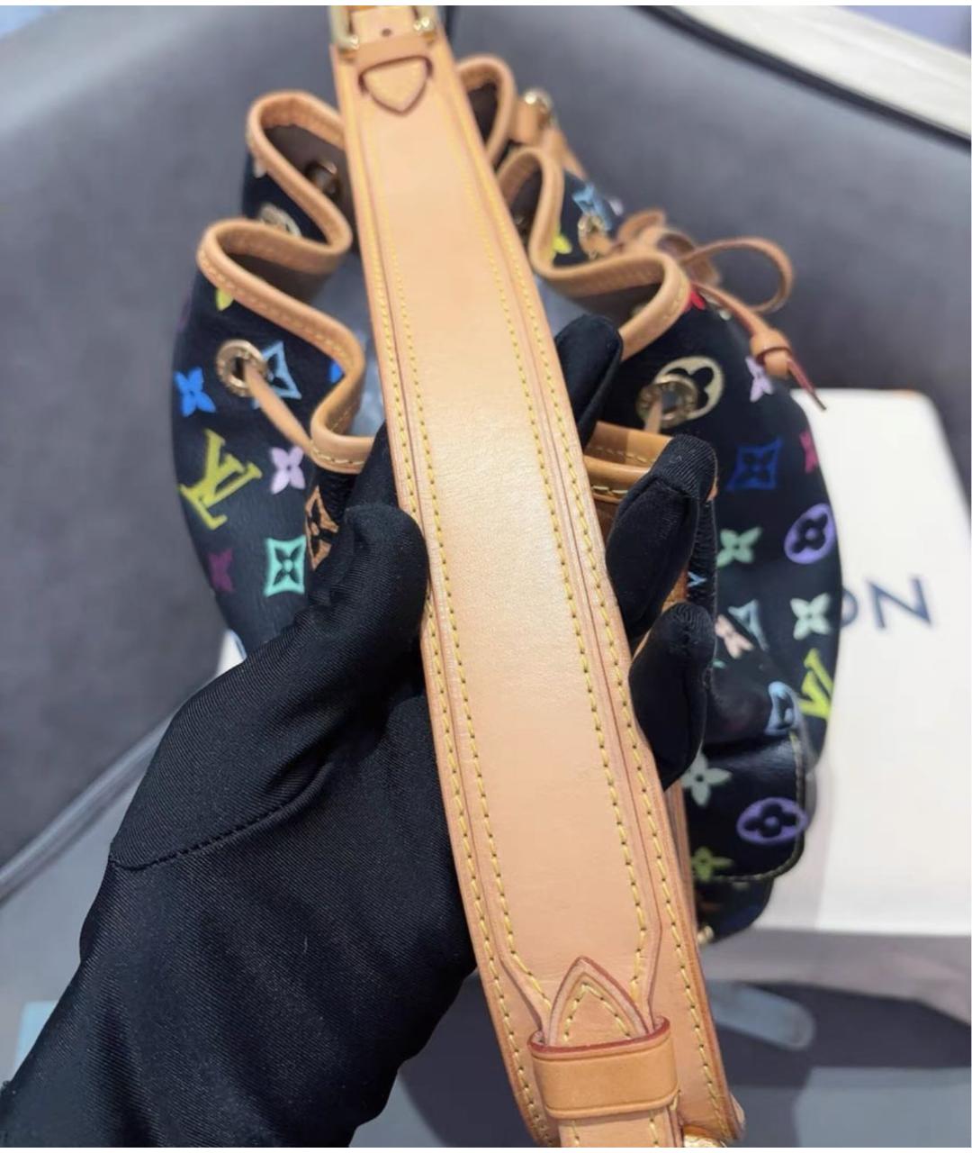 LOUIS VUITTON Черная кожаная сумка тоут, фото 3