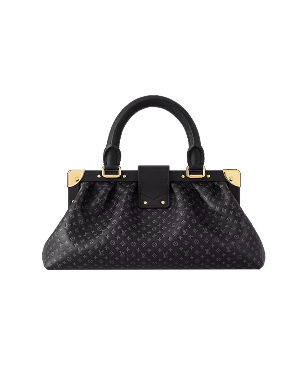 LOUIS VUITTON Черная кожаная сумка через плечо, фото 3