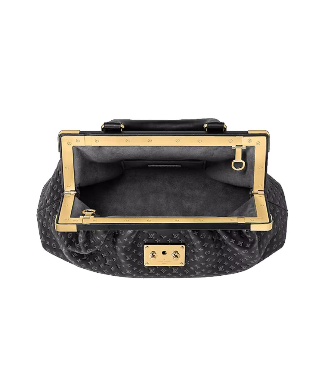 LOUIS VUITTON Черная кожаная сумка через плечо, фото 4