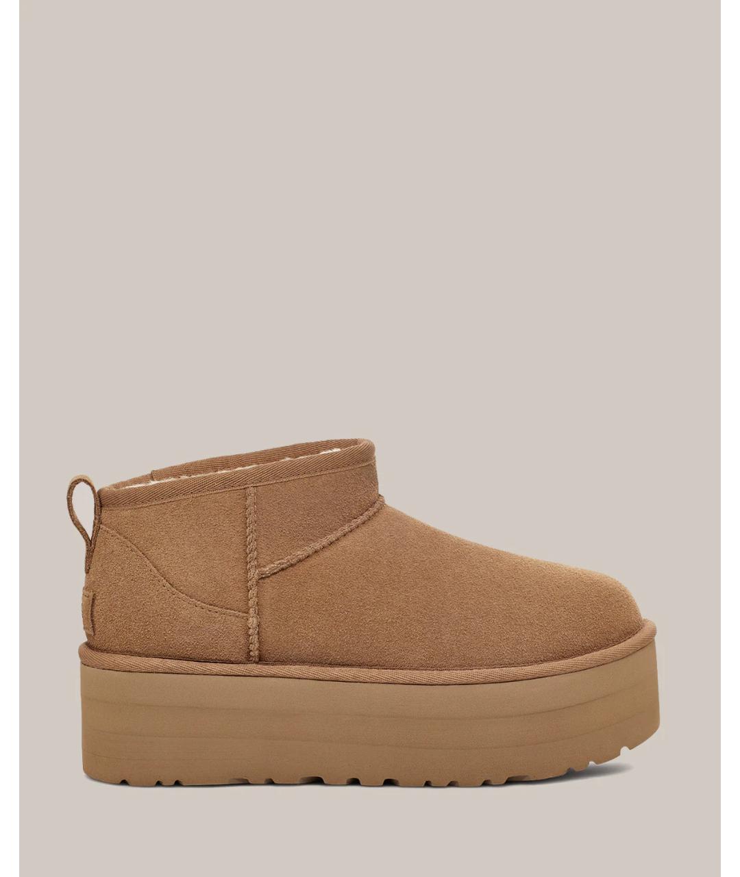 UGG AUSTRALIA Коричневые замшевые полусапоги, фото 3