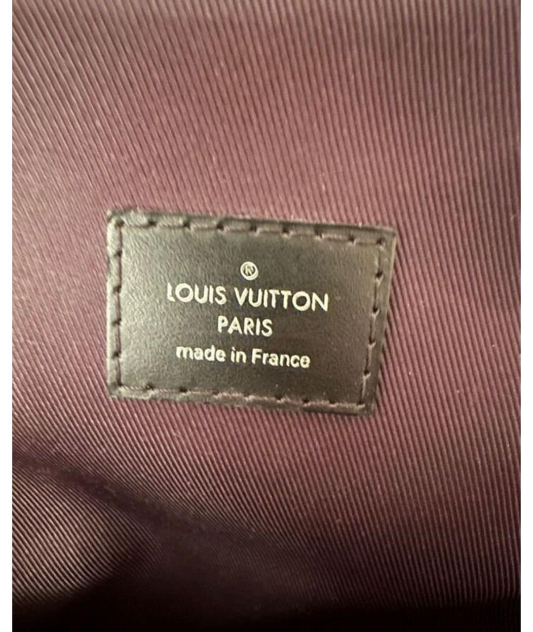 LOUIS VUITTON Черная кожаная сумка на плечо, фото 8