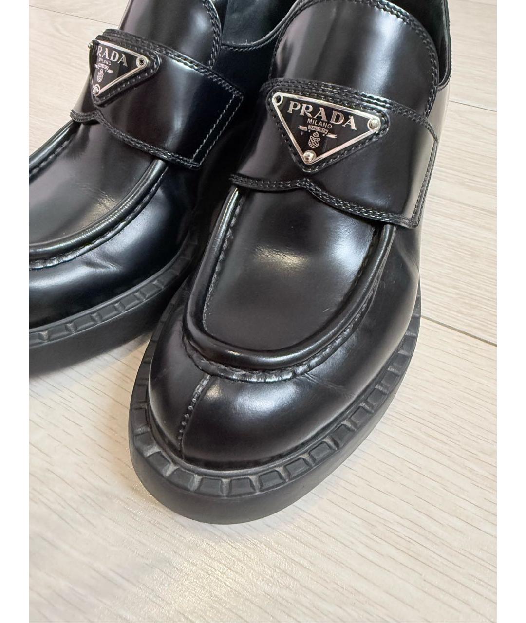 PRADA Черные кожаные лоферы, фото 7