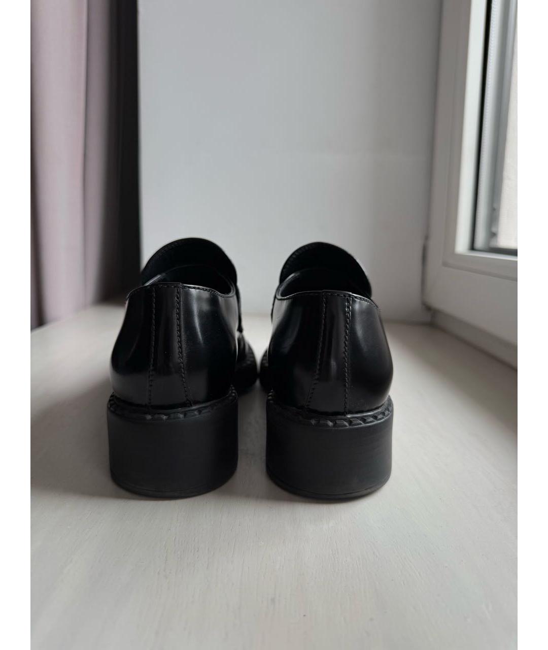 PRADA Черные кожаные лоферы, фото 3