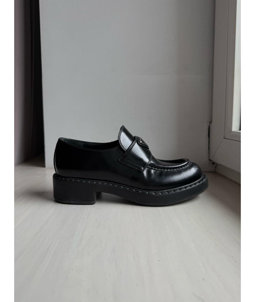 PRADA Черные кожаные лоферы, фото 8
