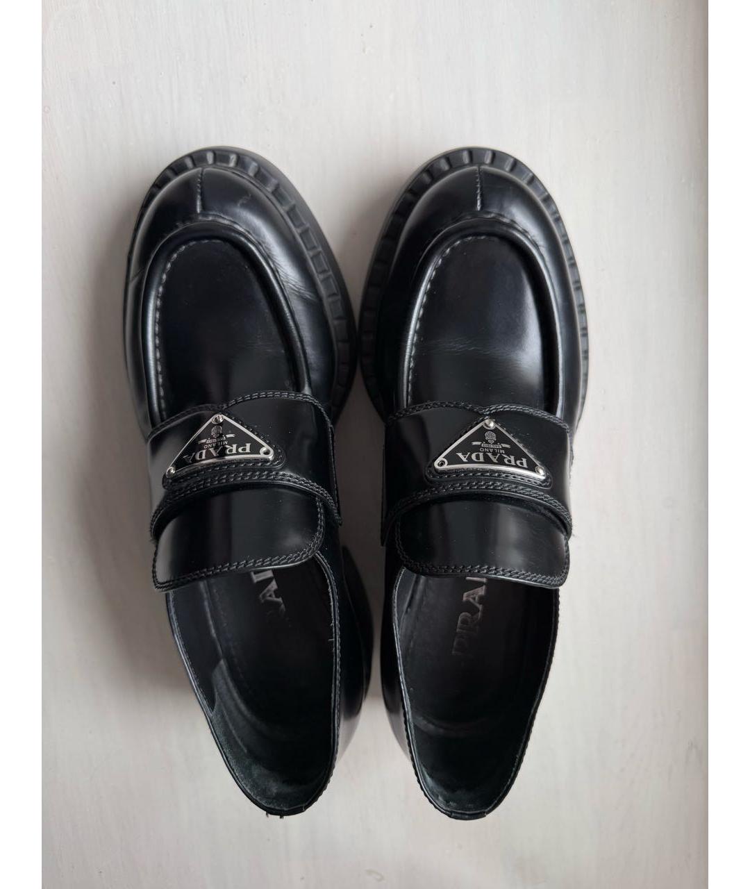 PRADA Черные кожаные лоферы, фото 6