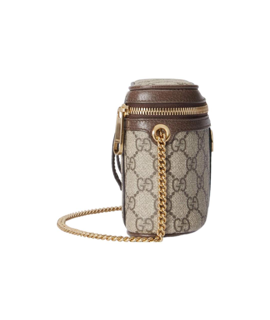 GUCCI Бежевая тканевая сумка через плечо, фото 6