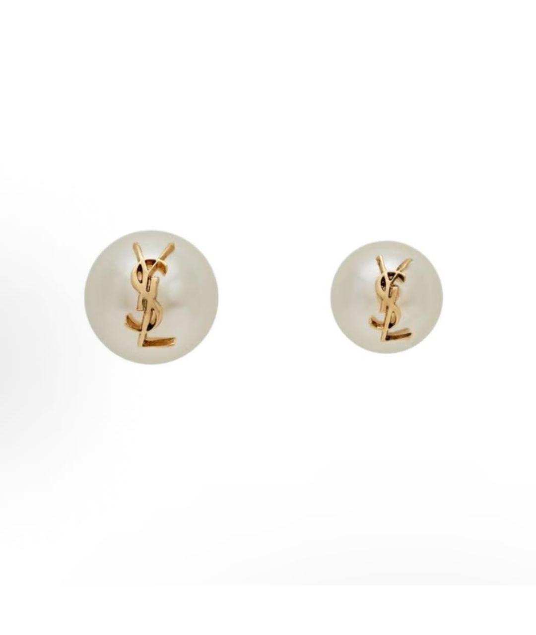 SAINT LAURENT Золотые серьги, фото 3