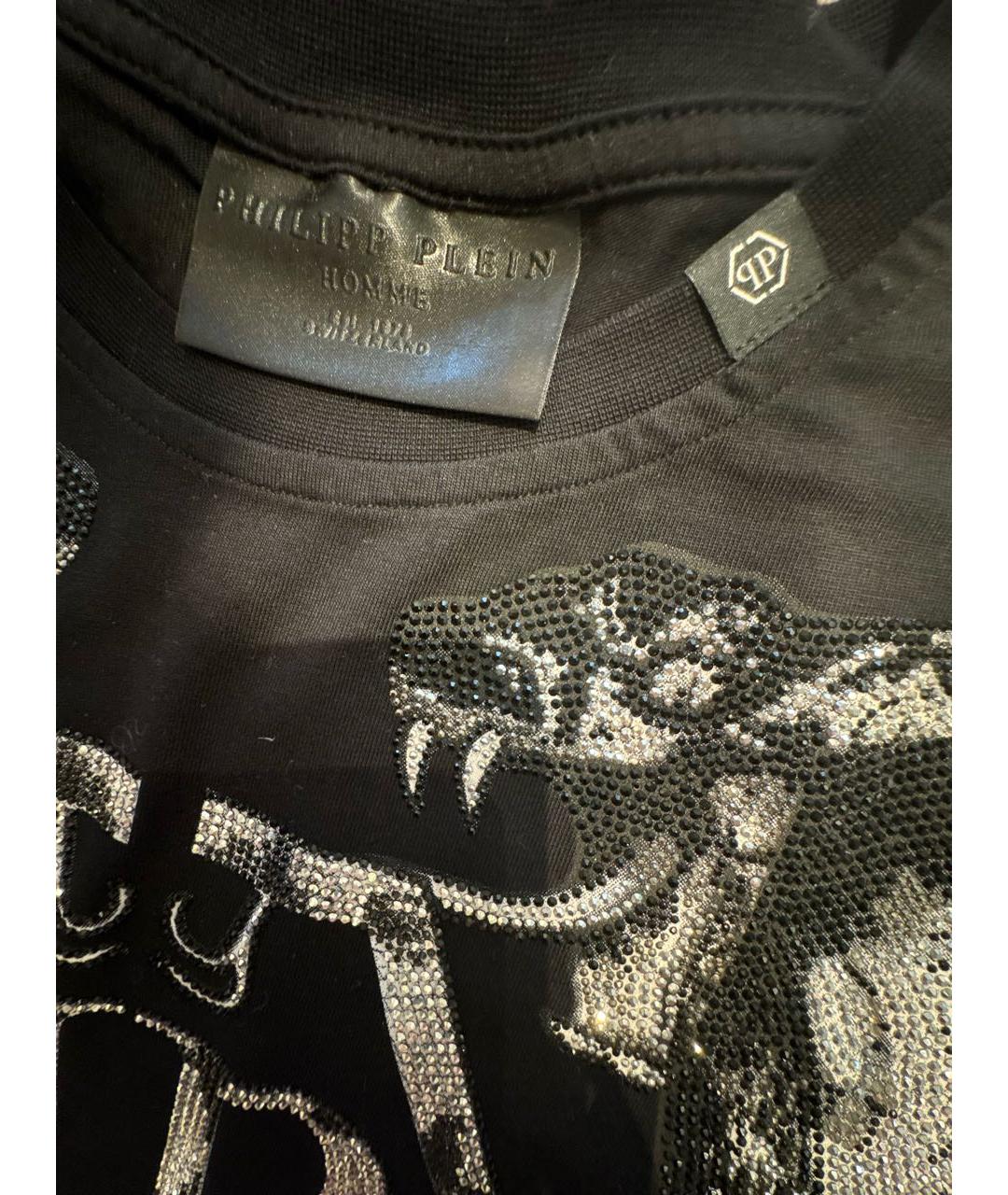 PHILIPP PLEIN Черная хлопковая футболка, фото 7