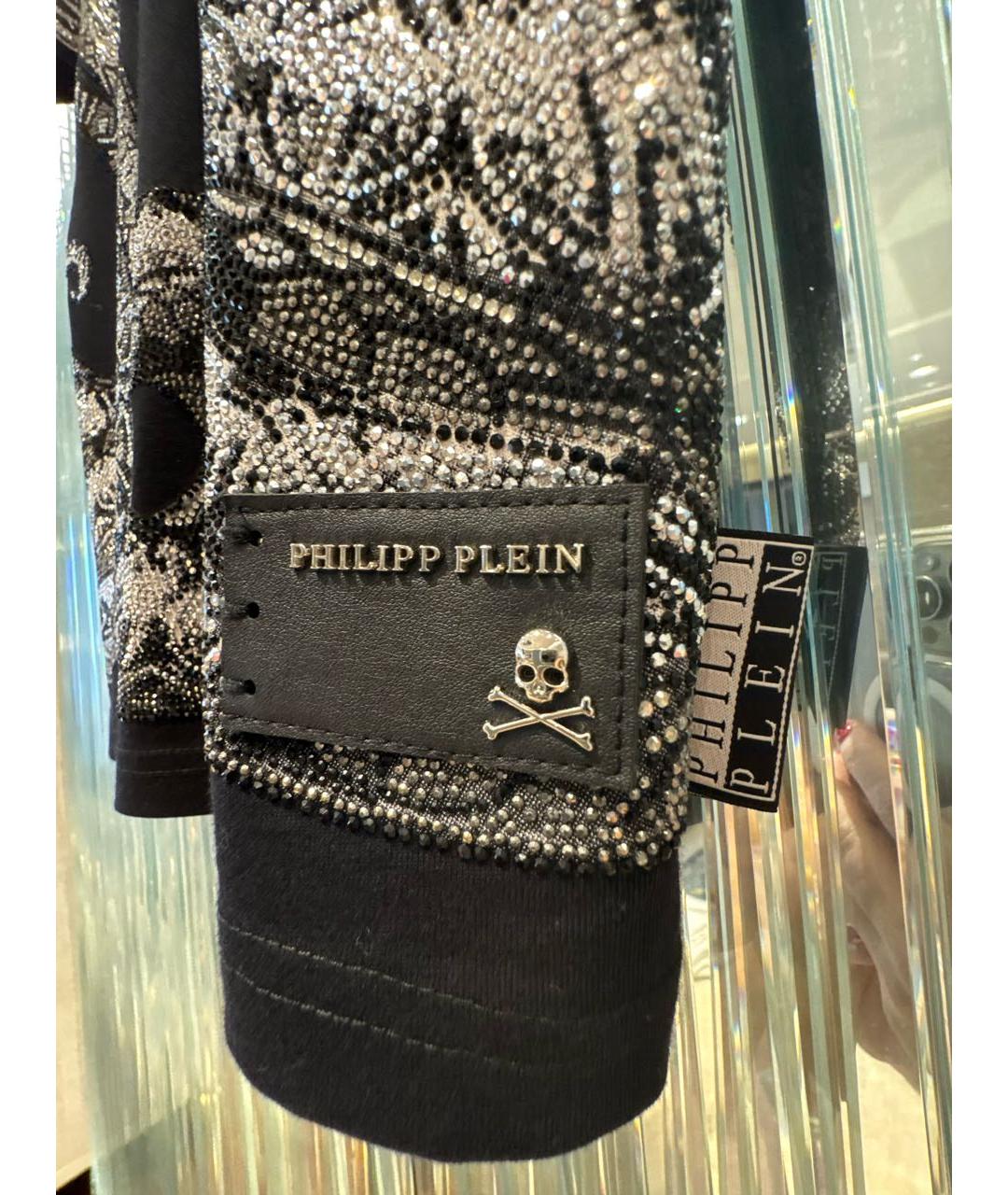 PHILIPP PLEIN Черная хлопковая футболка, фото 3