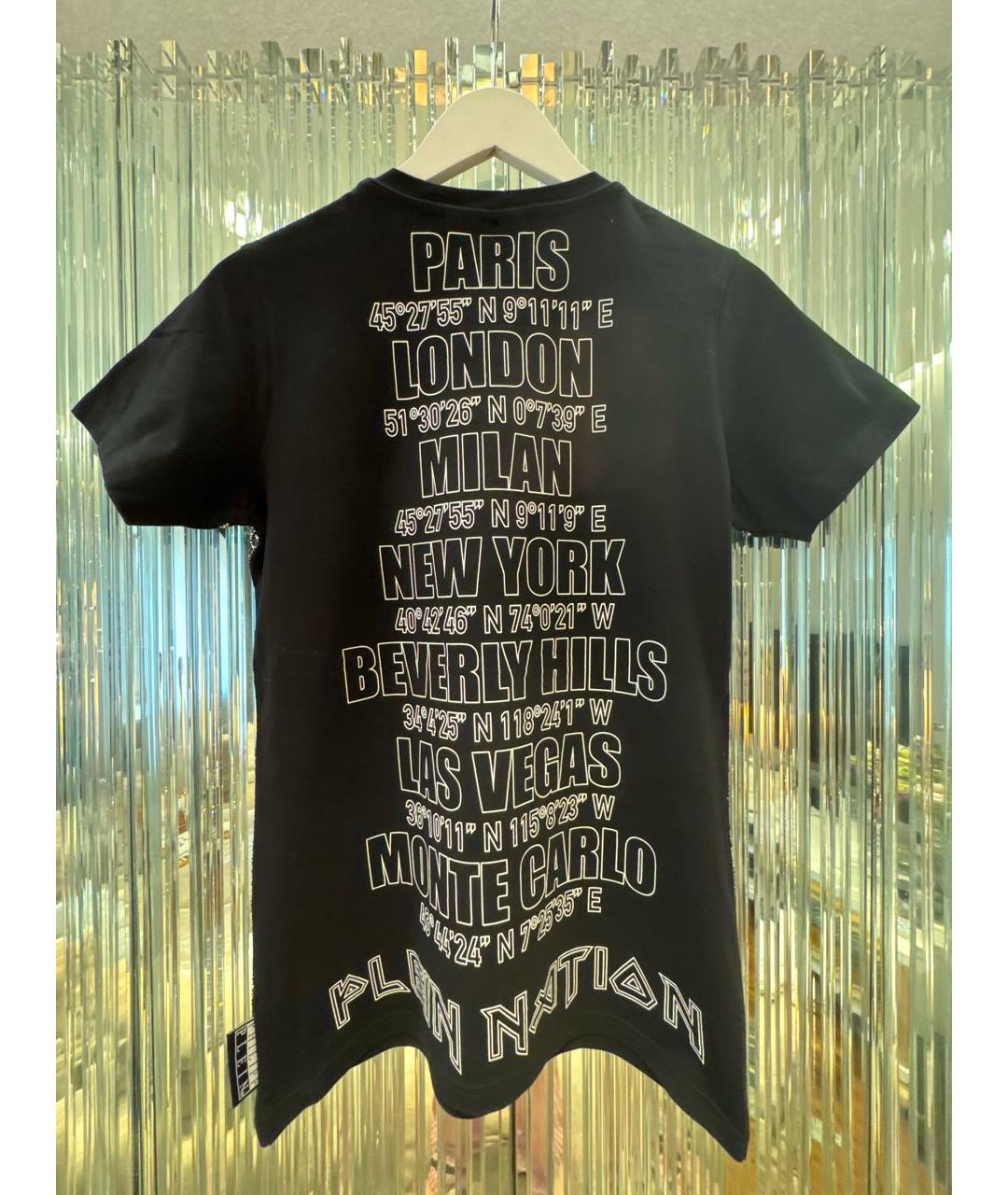 PHILIPP PLEIN Черная хлопковая футболка, фото 2