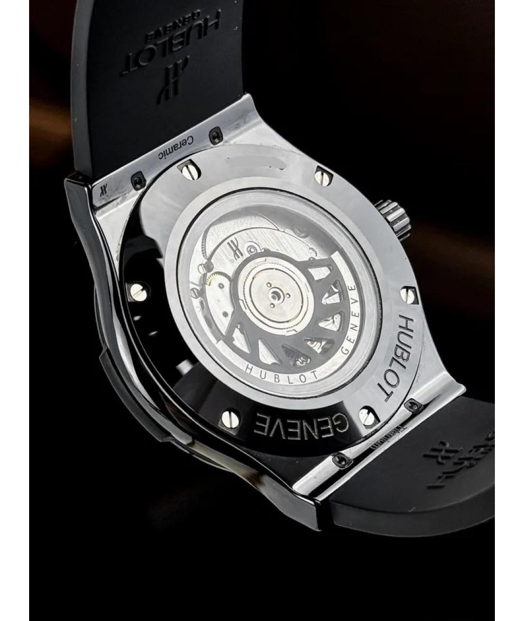 HUBLOT Черные керамические часы, фото 5
