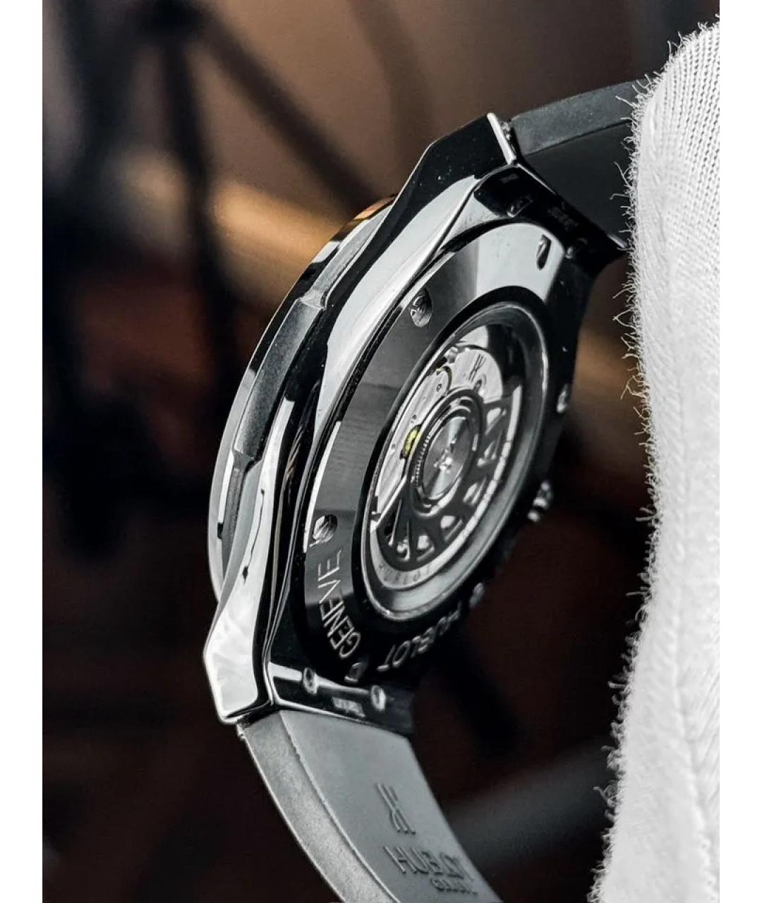 HUBLOT Черные керамические часы, фото 3