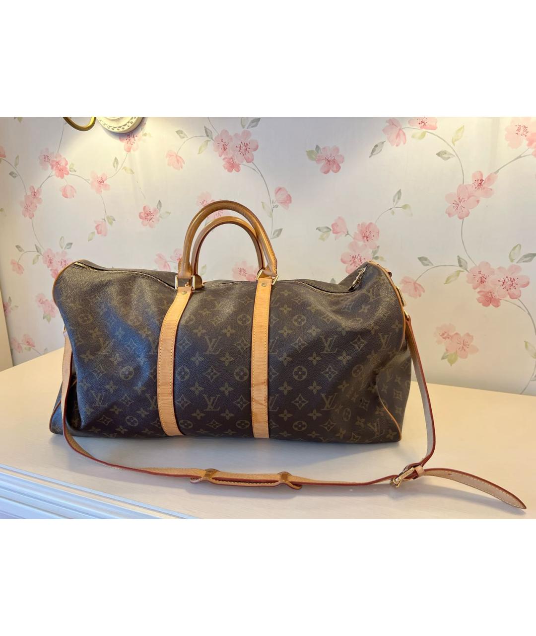 LOUIS VUITTON Коричневая дорожная/спортивная сумка, фото 5