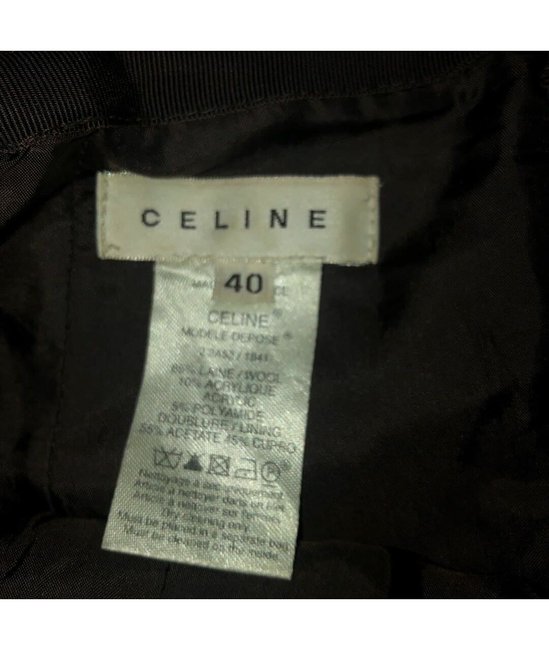 CELINE PRE-OWNED Серая шерстяная юбка мини, фото 3