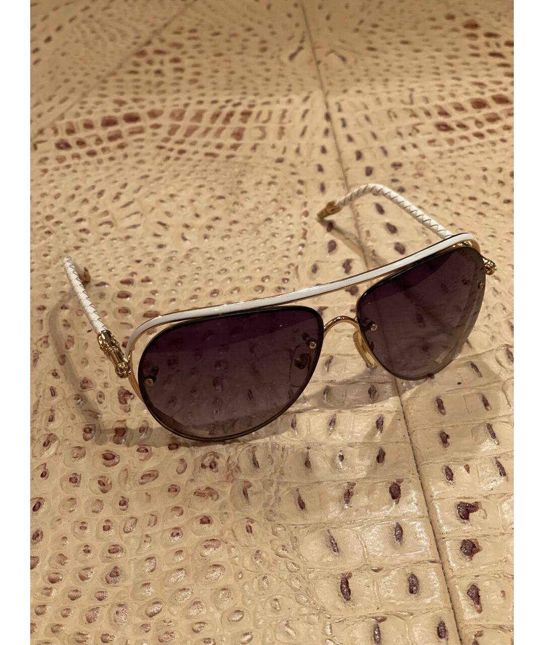 CHROME HEARTS Черные металлические солнцезащитные очки, фото 5