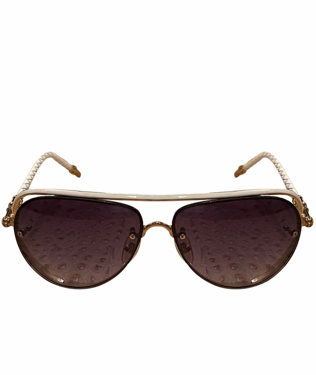 CHROME HEARTS Черные металлические солнцезащитные очки, фото 1