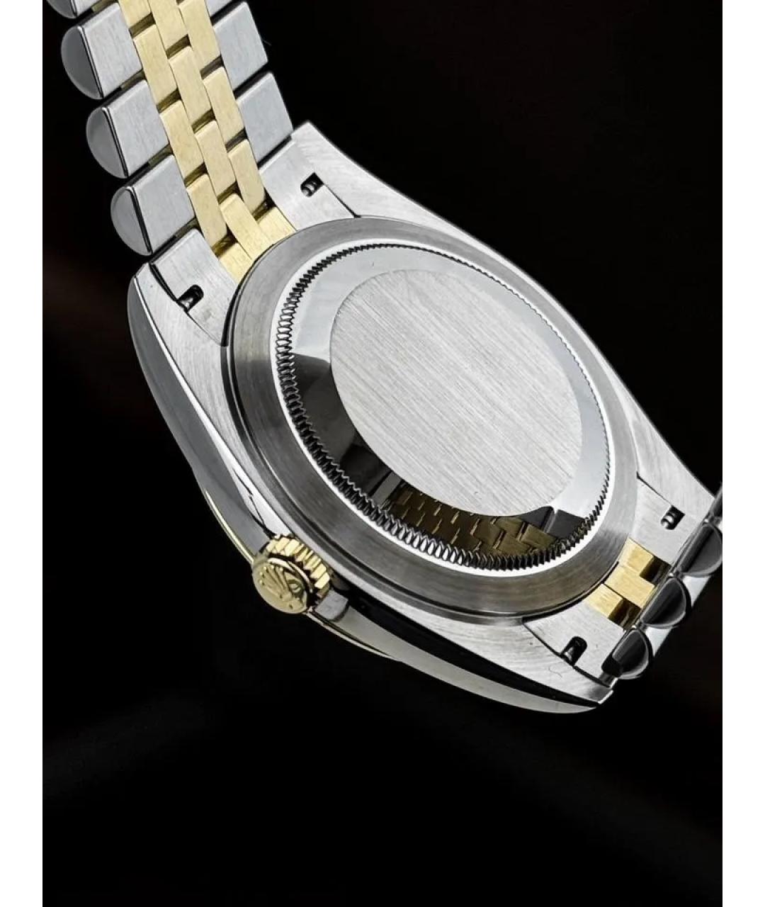ROLEX Черные часы из желтого золота, фото 5