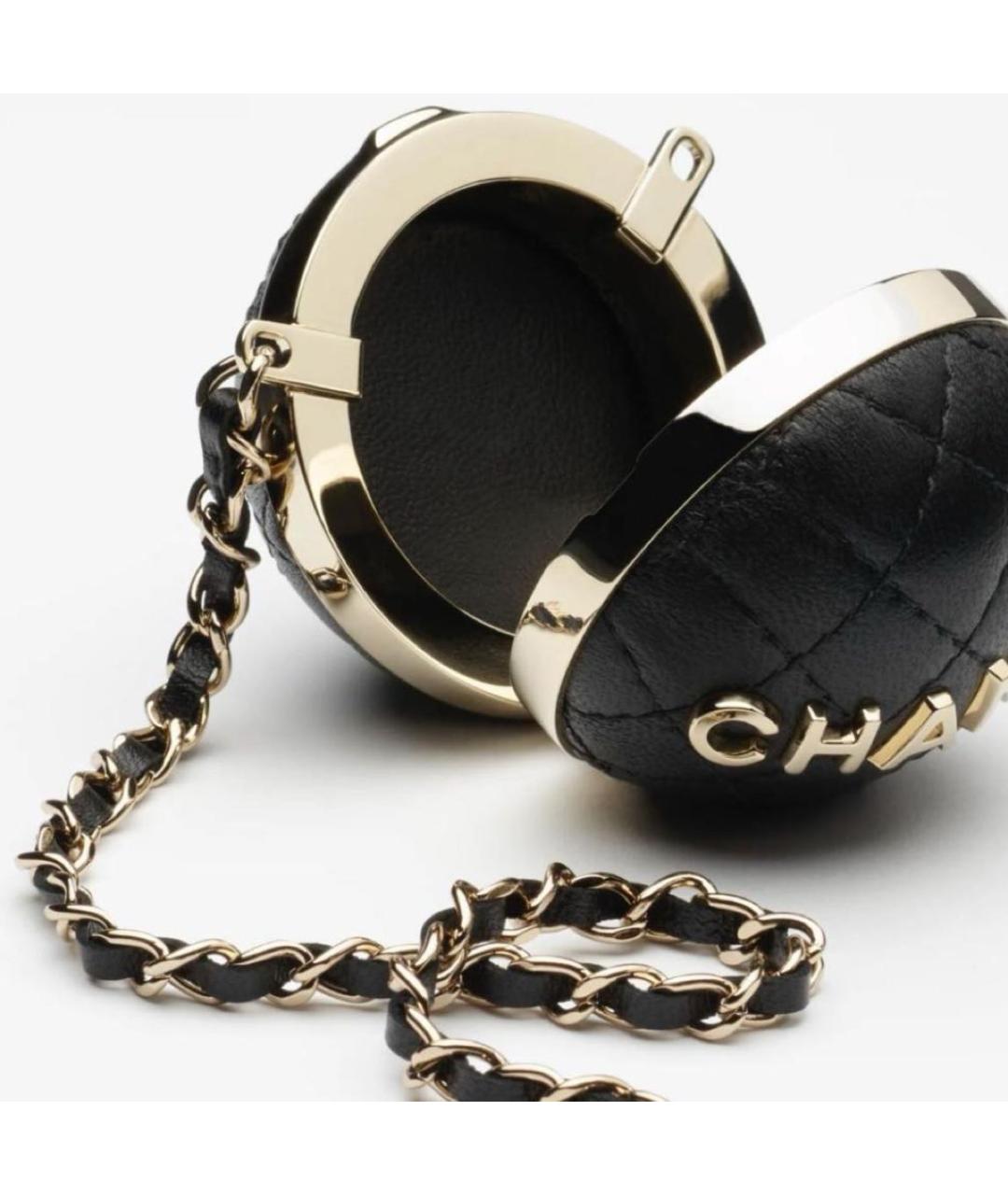 CHANEL Черная кожаная сумка через плечо, фото 3