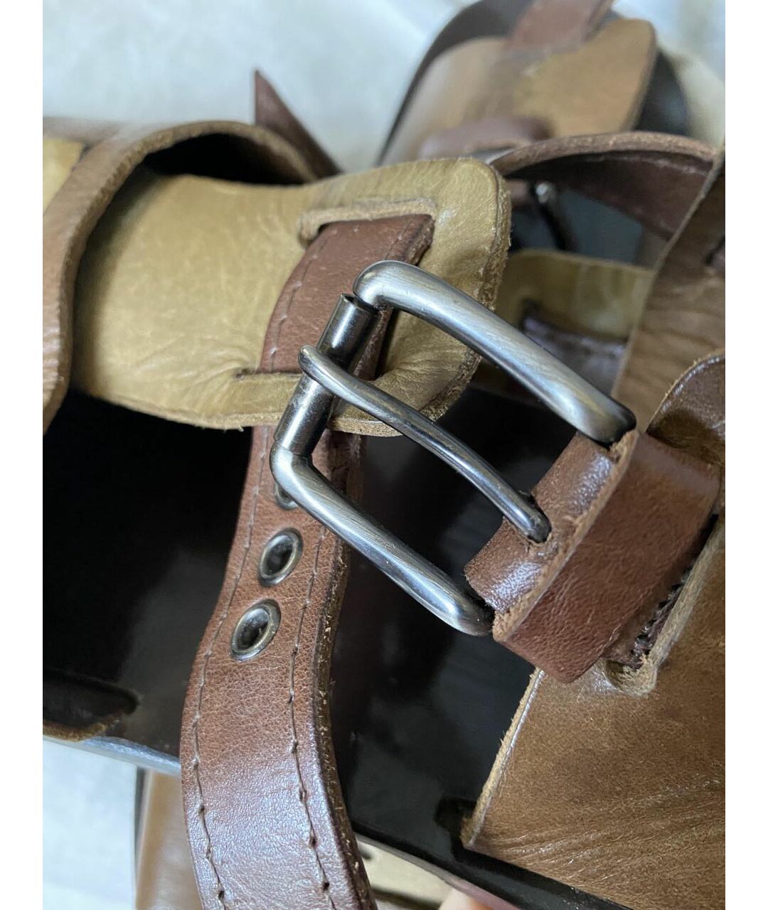 MARNI Коричневые кожаные сандалии, фото 7