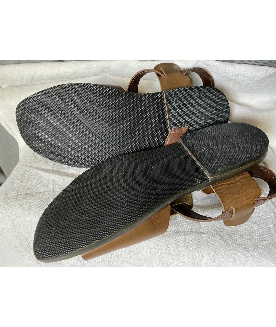 MARNI Коричневые кожаные сандалии, фото 3
