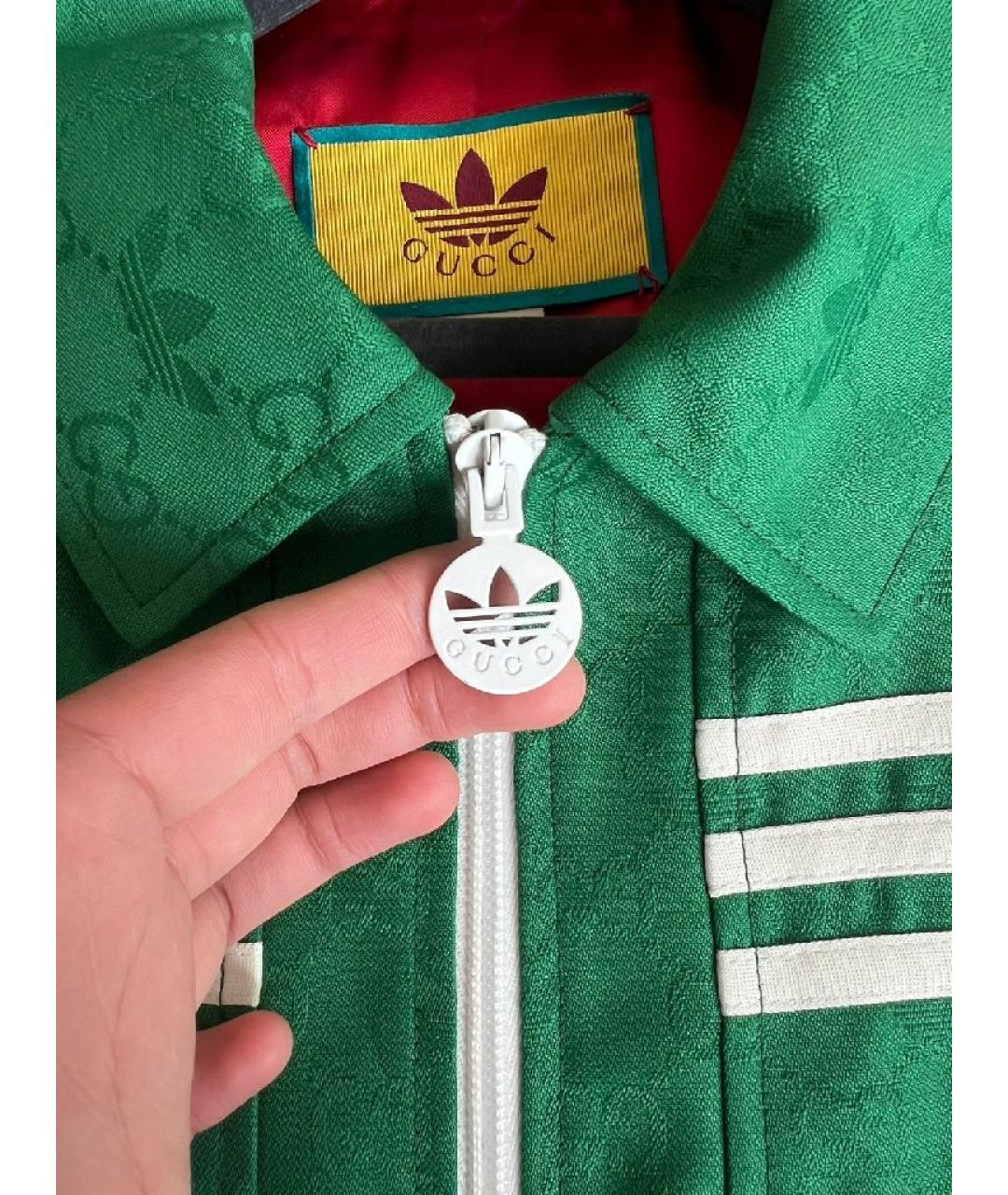 GUCCI Зеленая полиамидовая куртка, фото 5