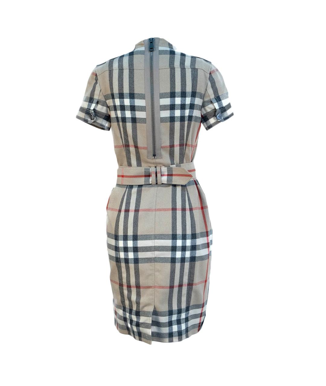 BURBERRY Бежевое шерстяное повседневное платье, фото 2