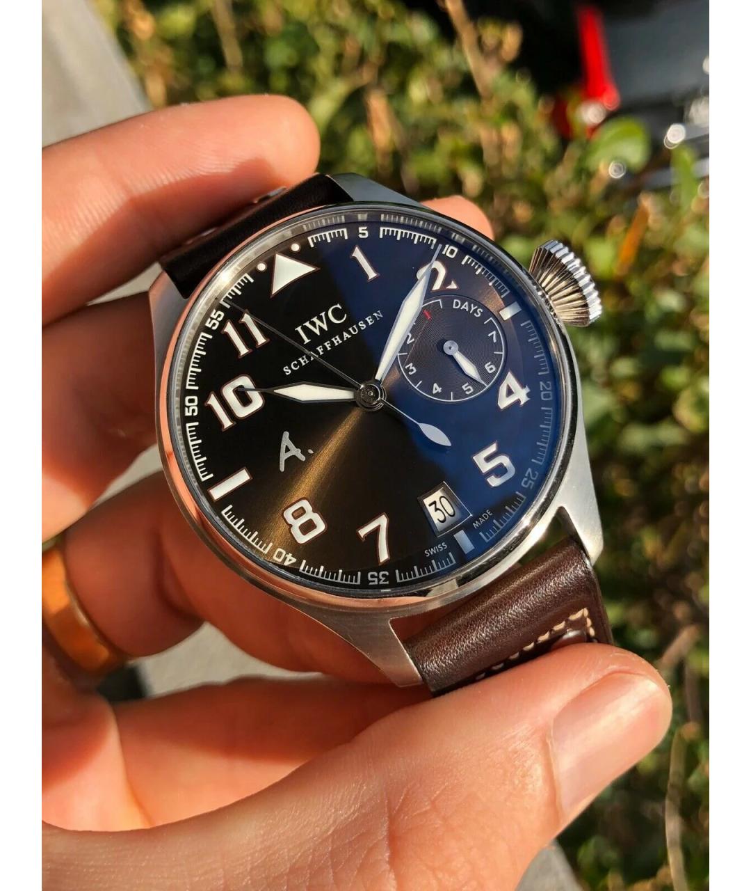 IWC Schaffhausen Коричневые металлические часы, фото 3