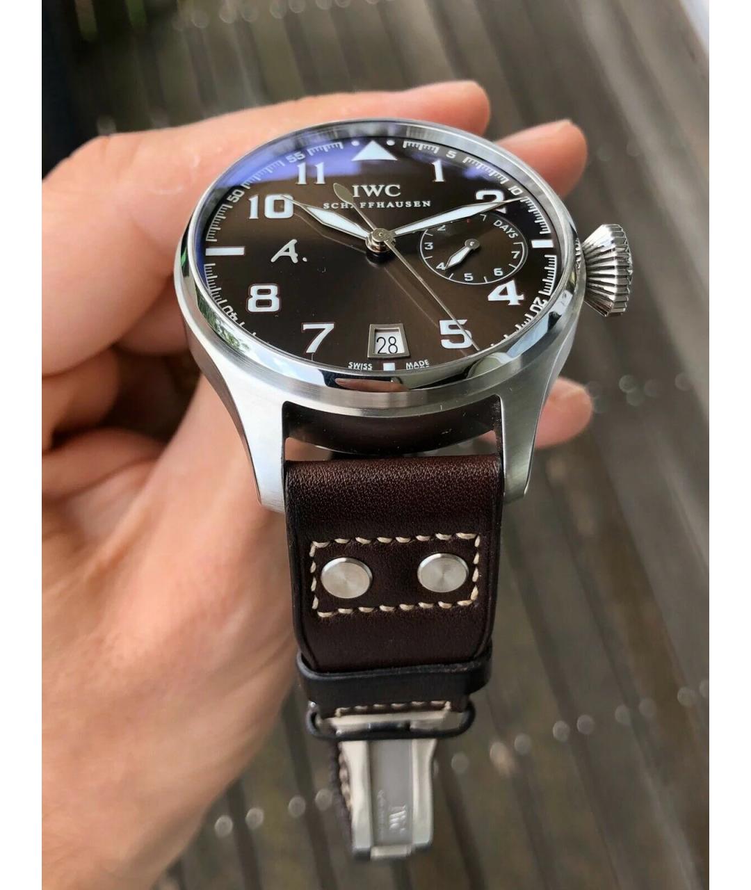 IWC Schaffhausen Коричневые металлические часы, фото 5