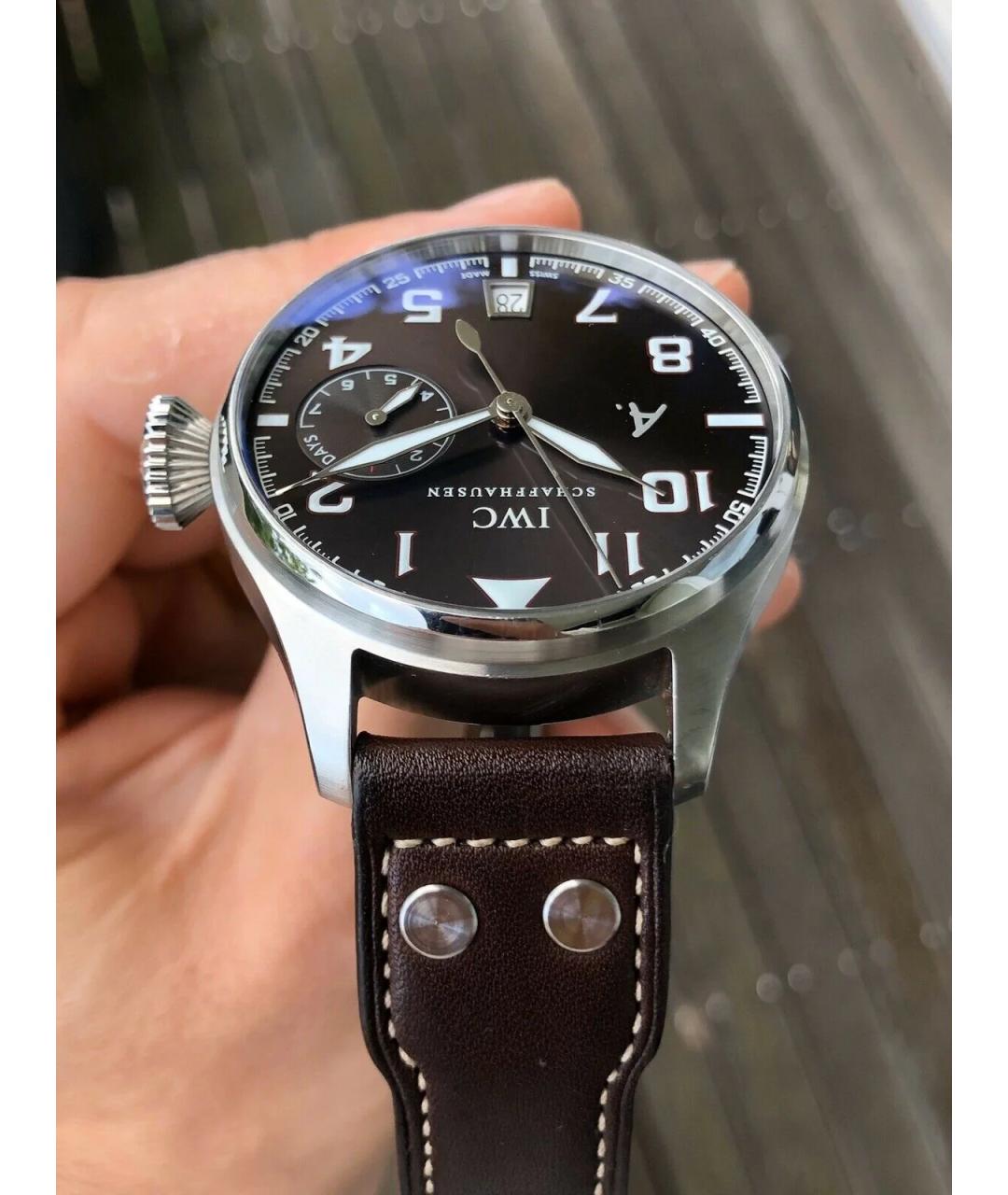 IWC Schaffhausen Коричневые металлические часы, фото 4