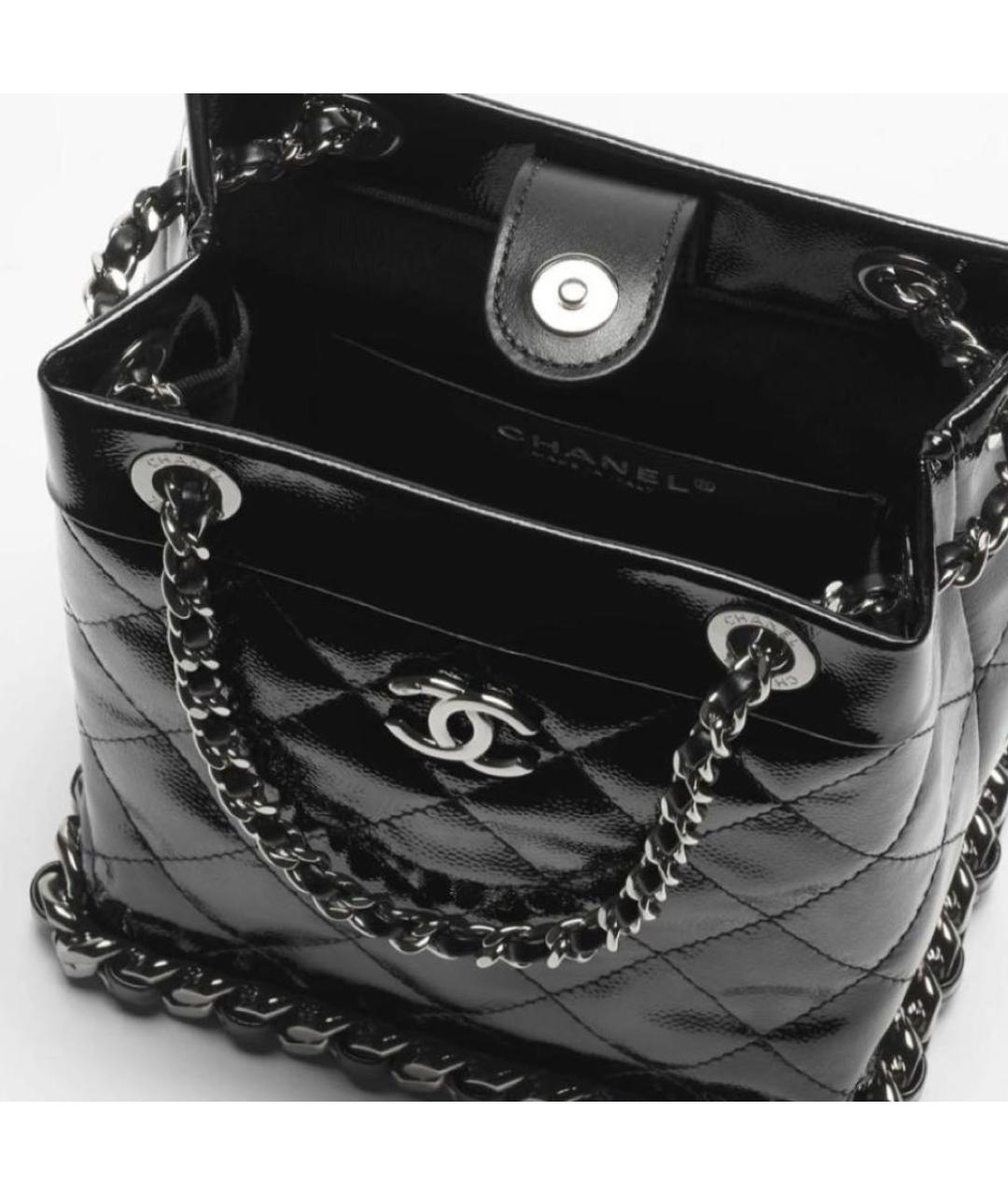 CHANEL Черная кожаная сумка через плечо, фото 3