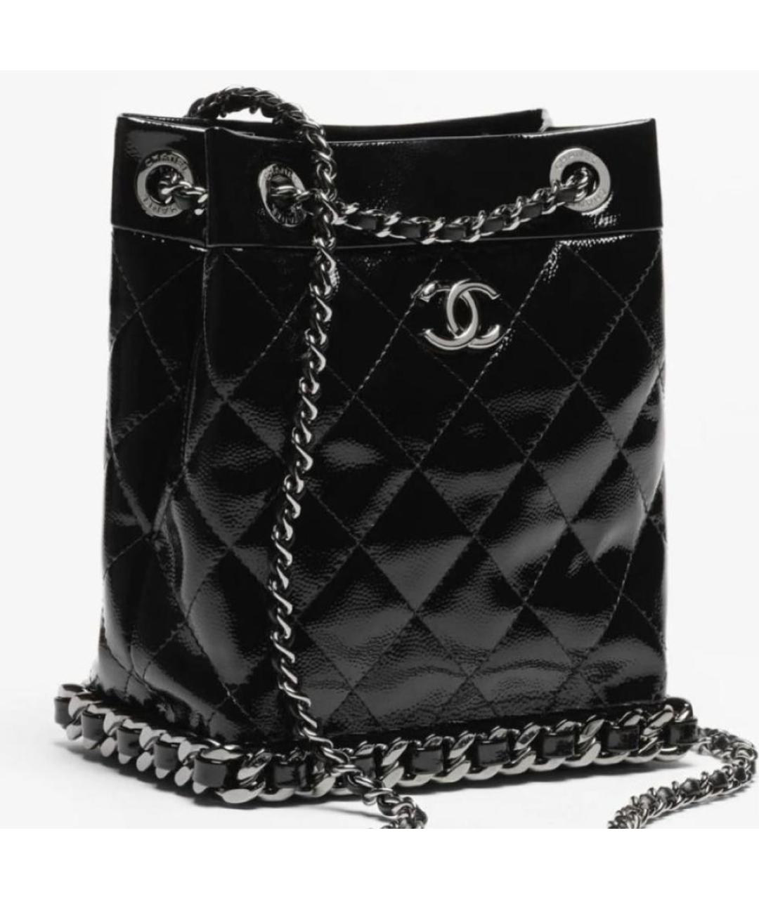CHANEL Черная кожаная сумка через плечо, фото 4