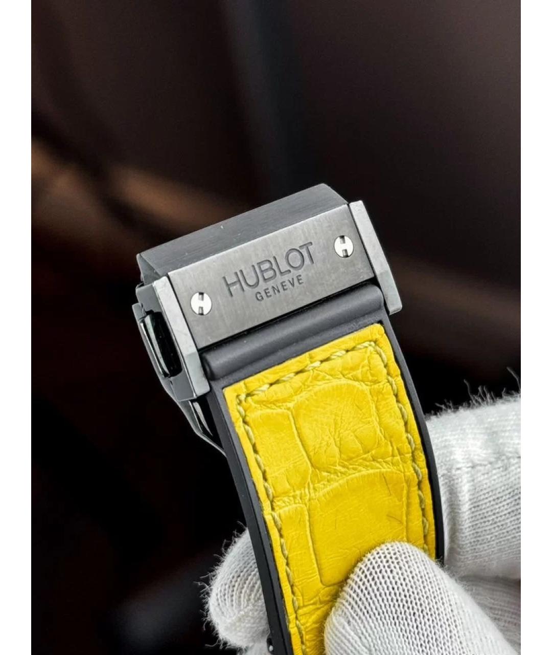 HUBLOT Черные часы из белого золота, фото 6