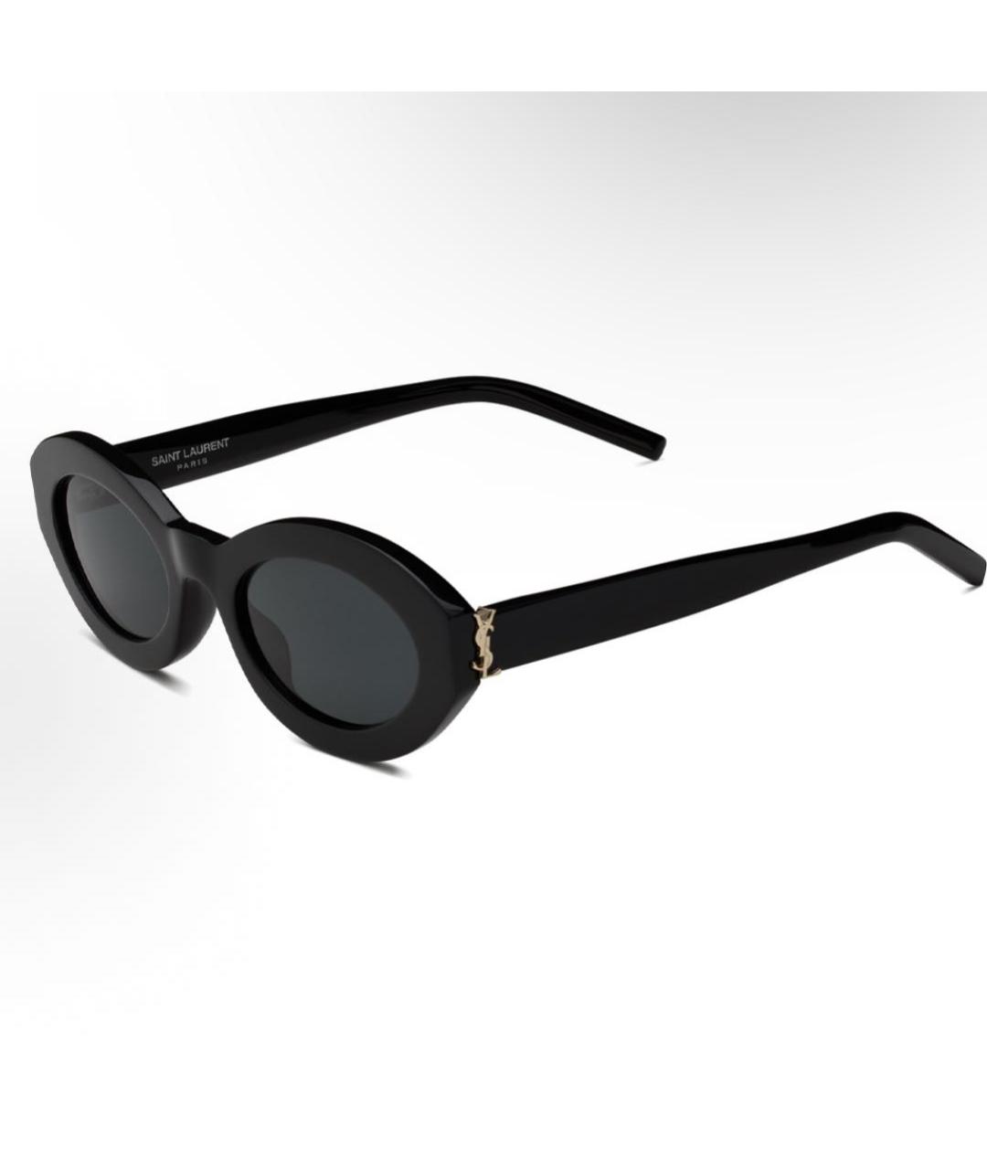 SAINT LAURENT Черные пластиковые солнцезащитные очки, фото 3