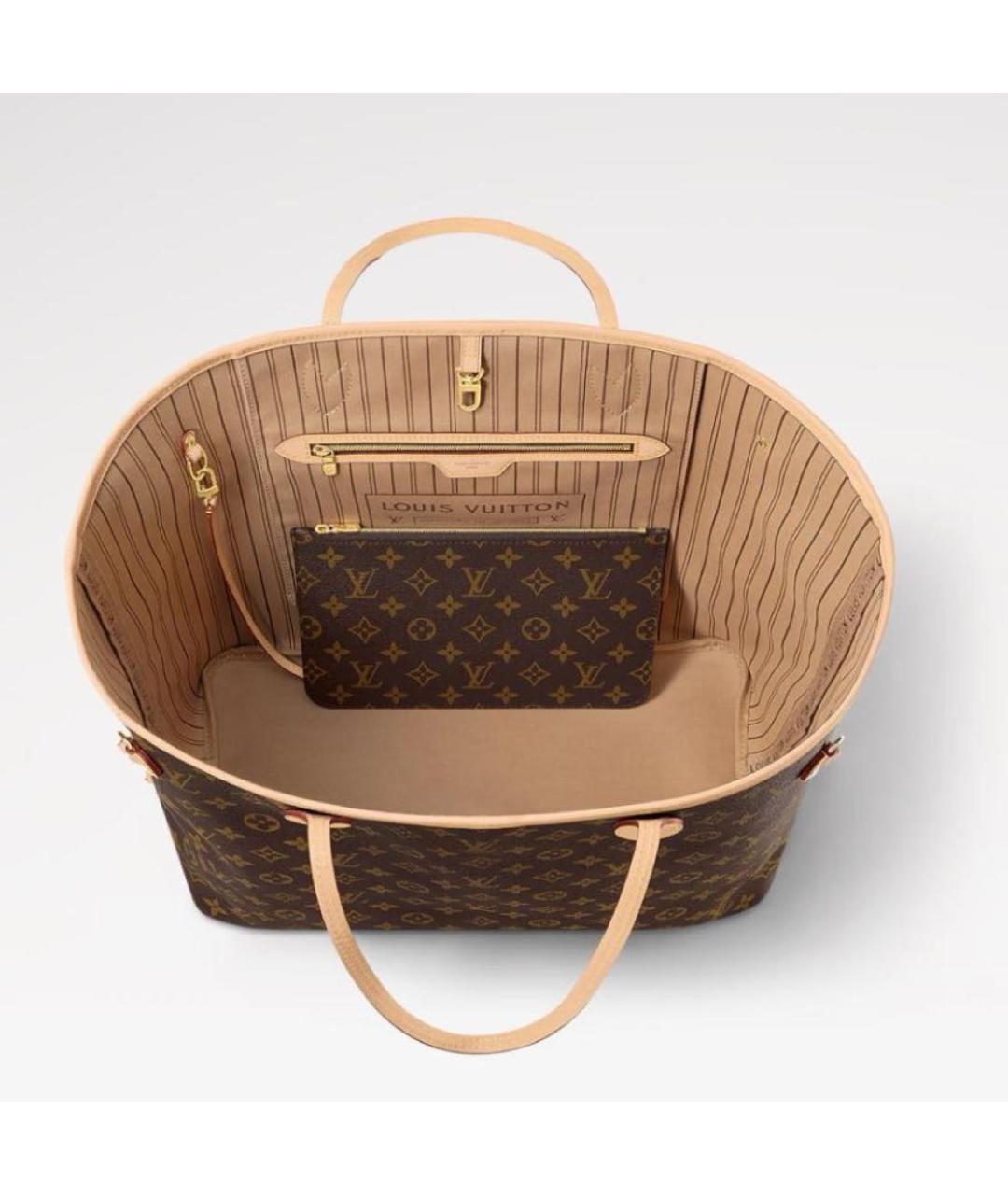 LOUIS VUITTON Коричневая сумка тоут, фото 3
