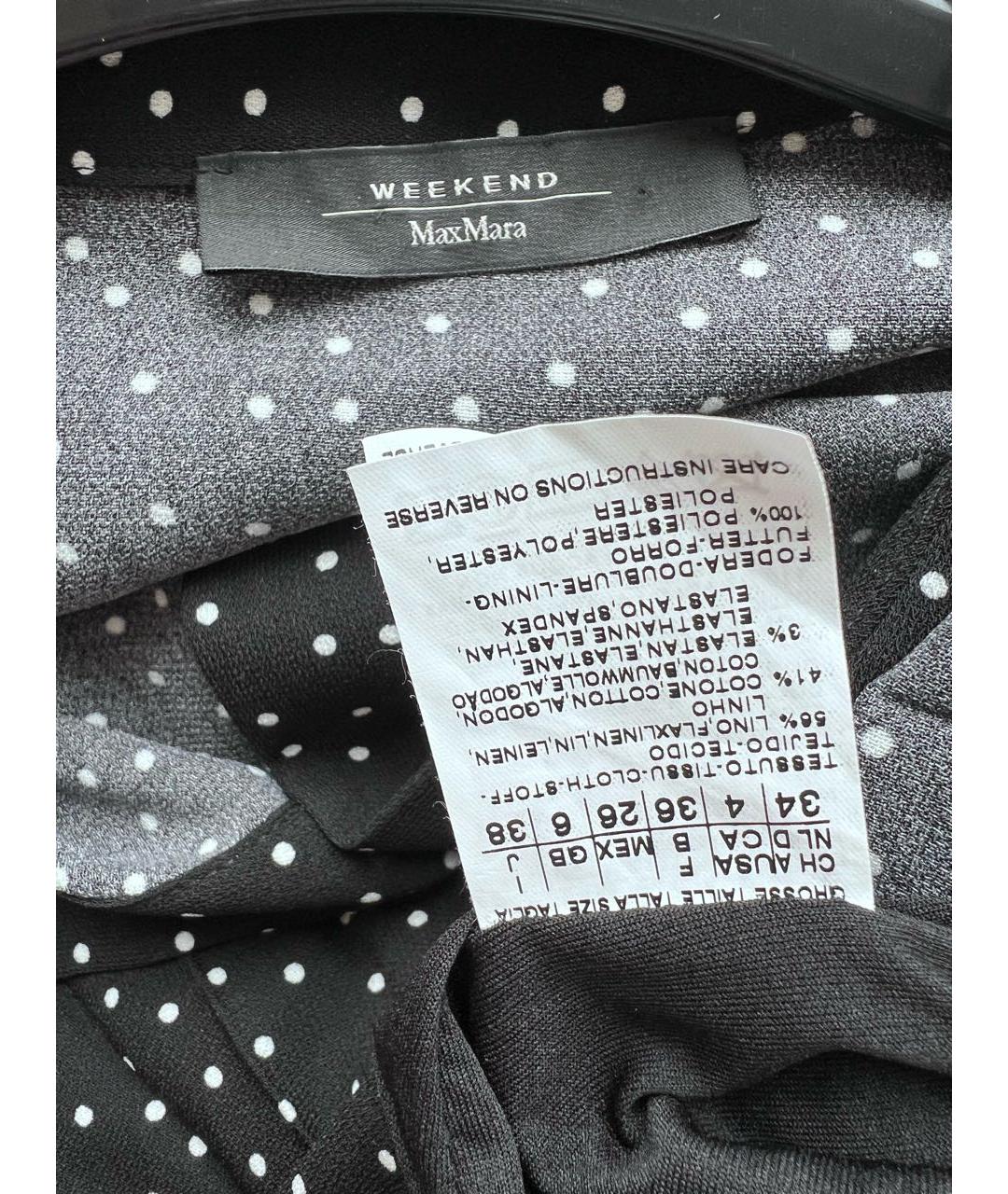 WEEKEND MAX MARA Черное повседневное платье, фото 3
