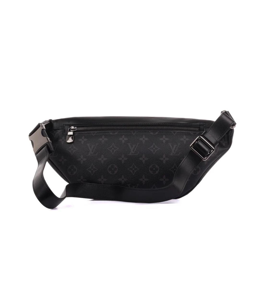 LOUIS VUITTON Черная кожаная сумка на плечо, фото 3