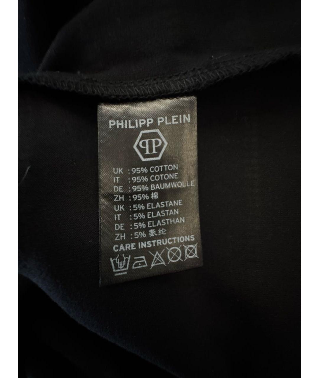 PHILIPP PLEIN Черная хлопковая футболка, фото 5