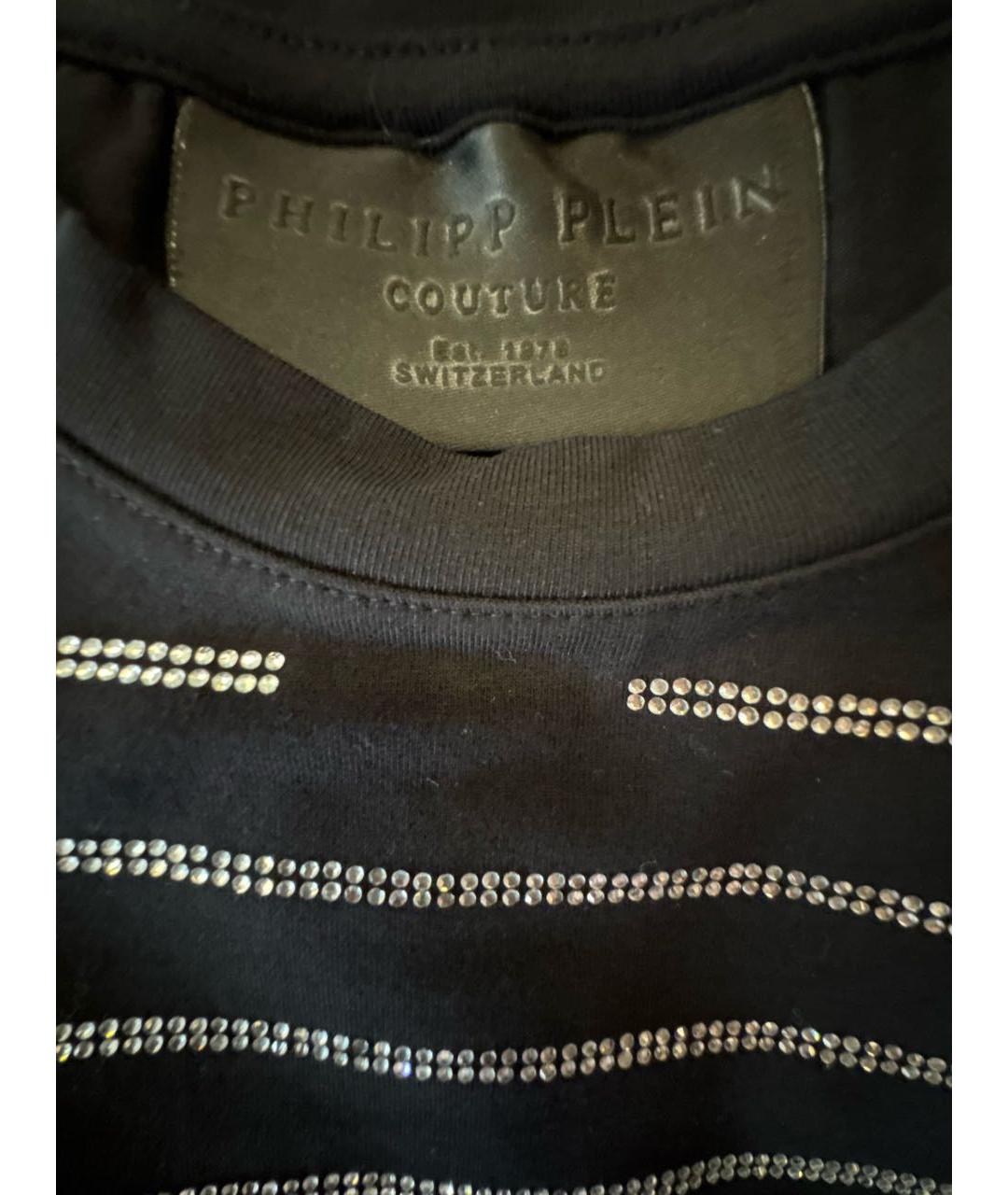 PHILIPP PLEIN Черная хлопковая футболка, фото 7